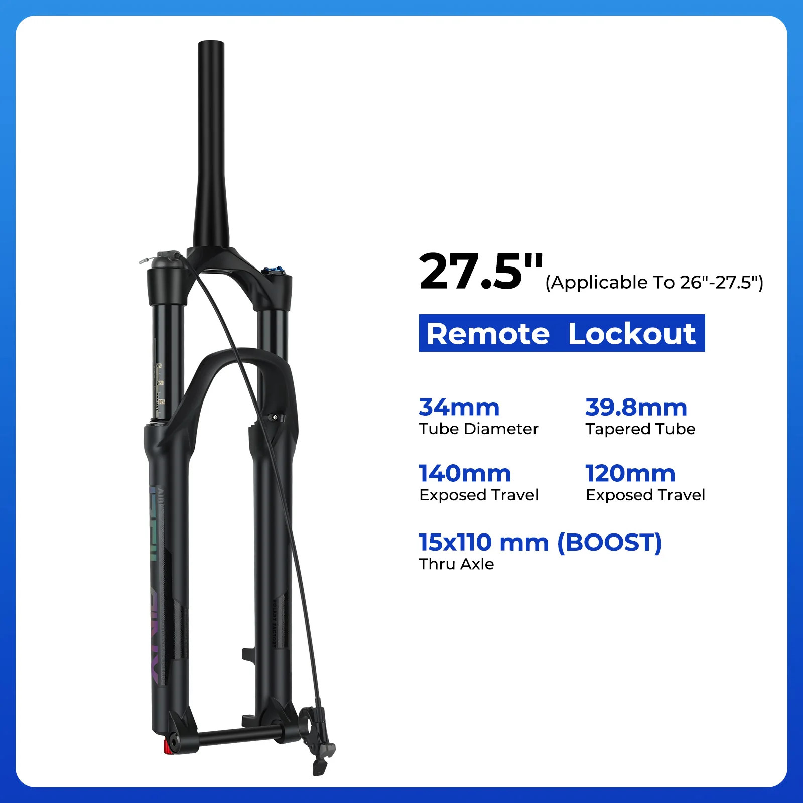 Rebound Adjustment Boost Front Fork 29inch Air Oil Suspension Mountain Bike Fork