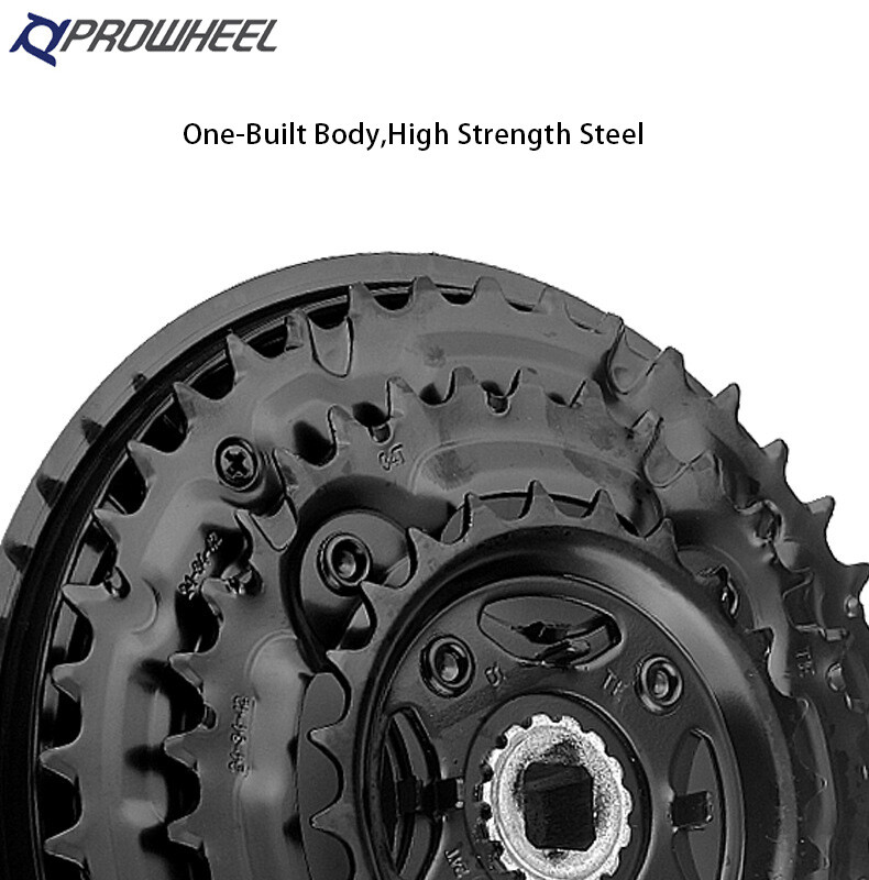 Prowheel Triple Cranksets 3*6/7/8 Spd Crank Arm 170mm MTB 24-34-42T W/ Chain Arm