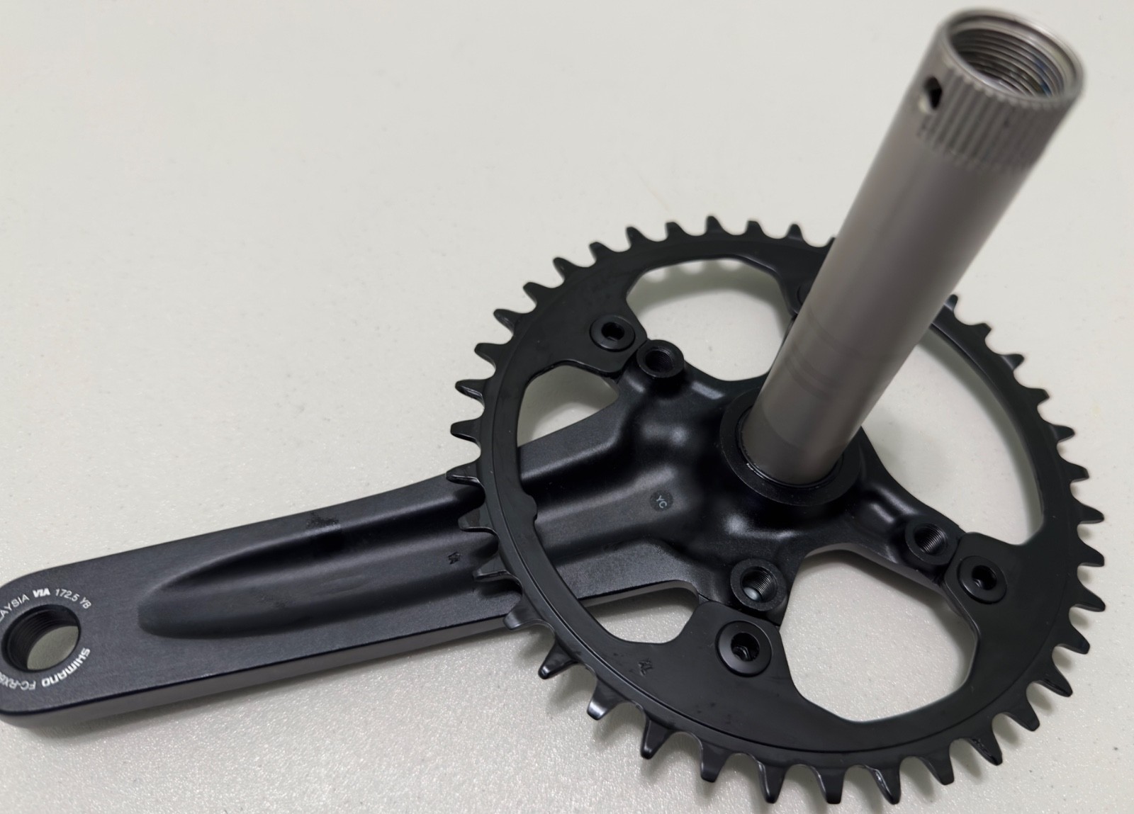 New Shimano GRX FC-RX610 Crankset 1 x 12-Speed, 172.5mm, 110BCD 40T, take off.