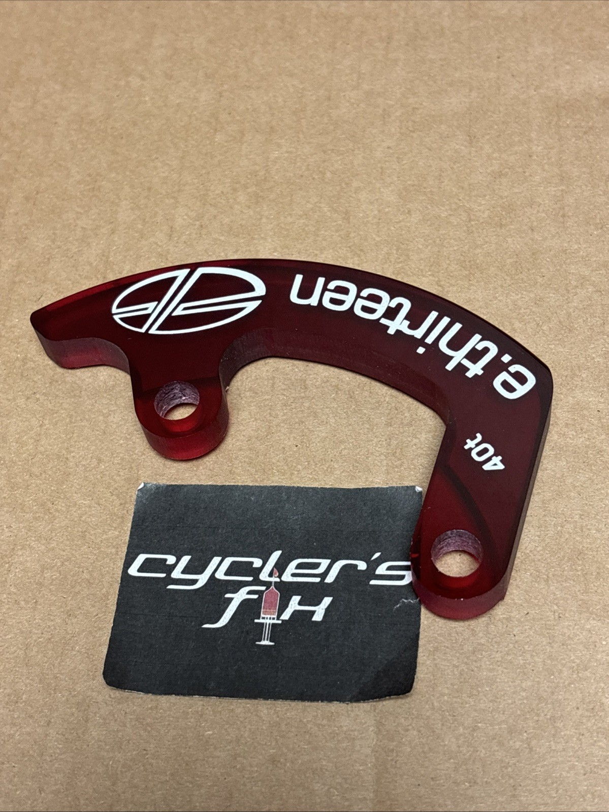 NOS 40T Ethirteen Taco Clear Red Bash Guard For Mtb DH Bike Bicycle Fit: Marin