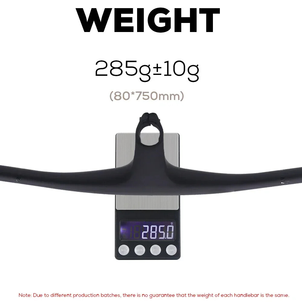 Full Carbon Fiber MTB Bicycle Cockpit Integrated Handlebar Stem 13 Degrees 750mm