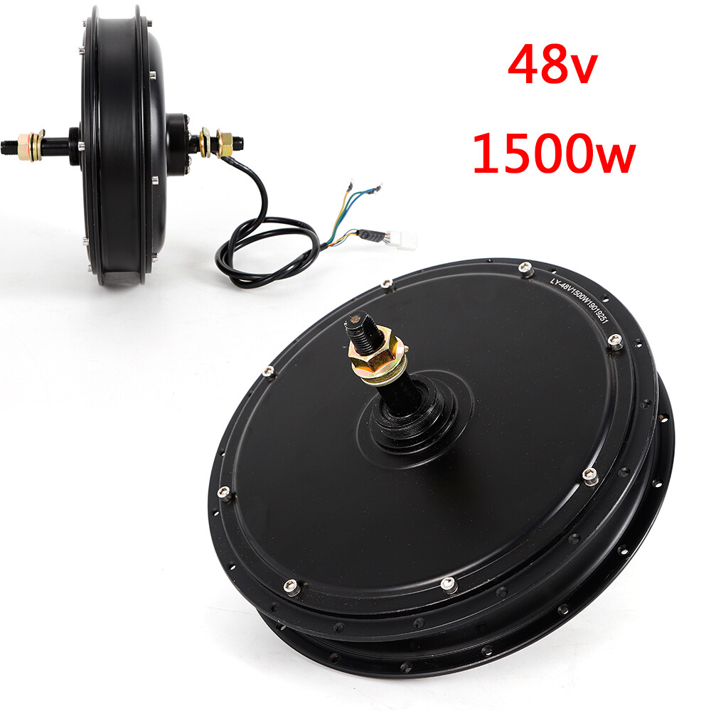 1500W 48V Brushless Gearless Rear Hub Motor 55Nm 20–28in 135mm 36H