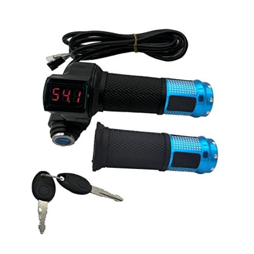 1 Pair EBike Throttle Grip, Universal Electric Bicycle Scooter Twist Blue