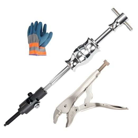 Locking Pliers Slide Hammer Puller Set – 9.8 in – 2 lb Slide – Locking Pliers