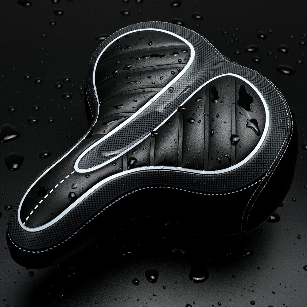 Bicycle Saddles with Shock Spring Wide Bike Seat Cushion for Mountain Road Bikes
