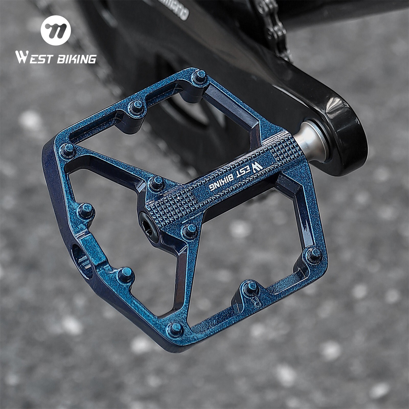 West Biking MTB Bicycle Pedals Waterproof Non Slip Bicycle Pedals Platform Pedal