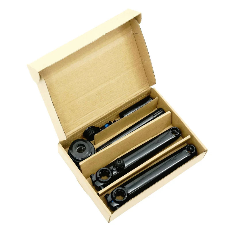 170mm Crankset 1 Set Crank Arms w/ Bottom Bracket USA/BB 8T Steel Black