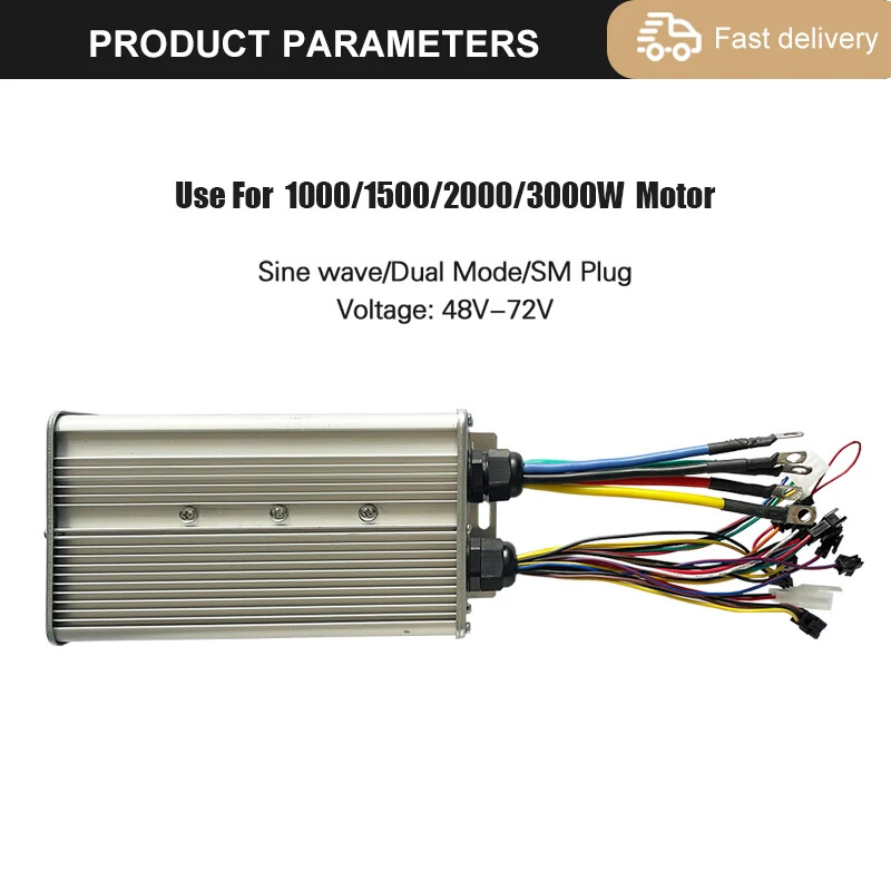 E-bike 60A Sinewave Dual Mode Controller 48V 52V 60V 72V 1000W-3000W Hub Motor