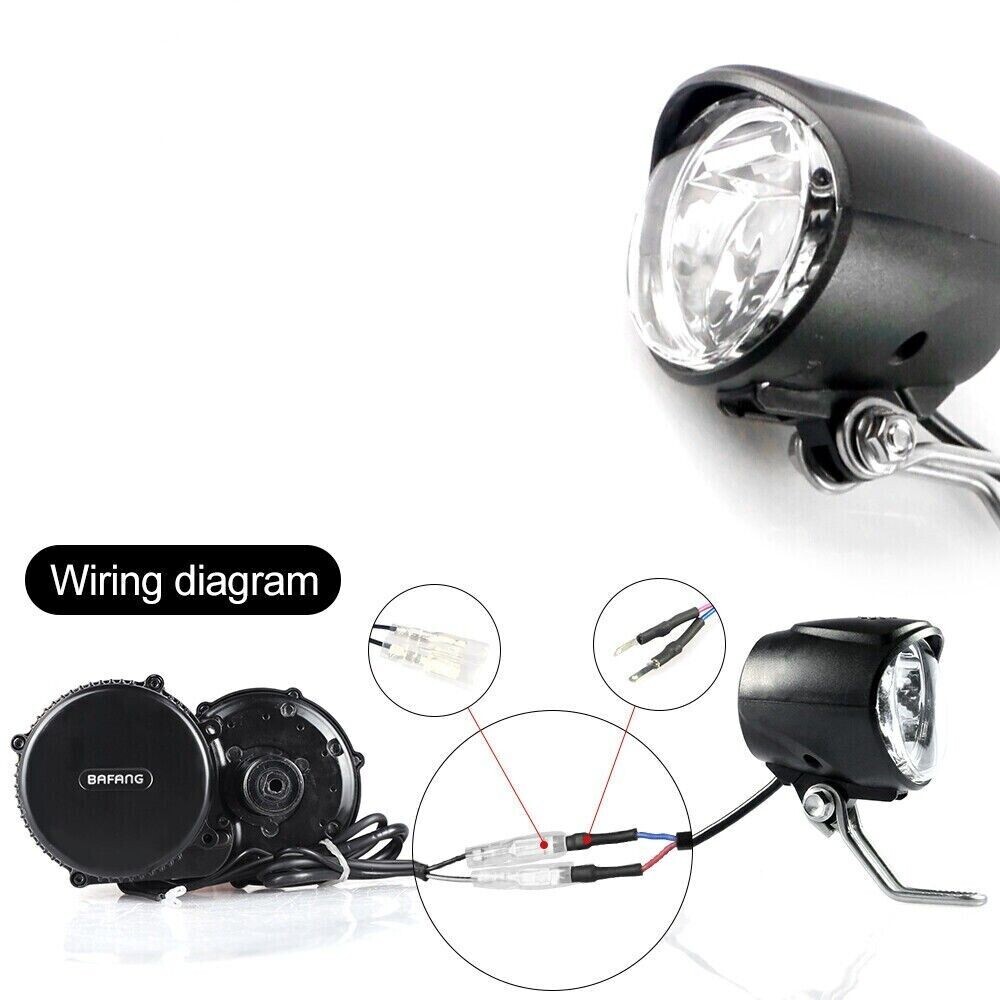 E-bike 6V LED Front Light Headlight for Bafang Mid Drive Motor Kit BBS02 BBSHD