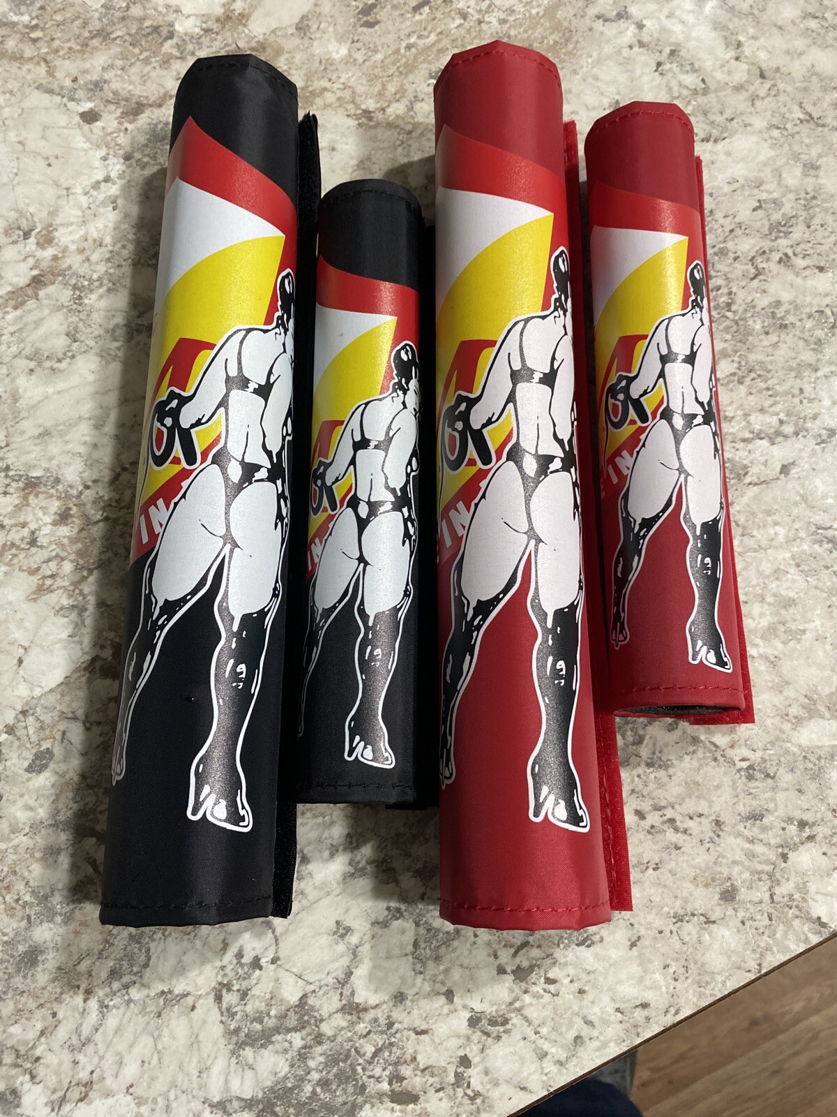 S&M BMX PAD SET REDLINE BIG DOG PADS LIMITED EDITION BMX PADS SETS BLACK/RED