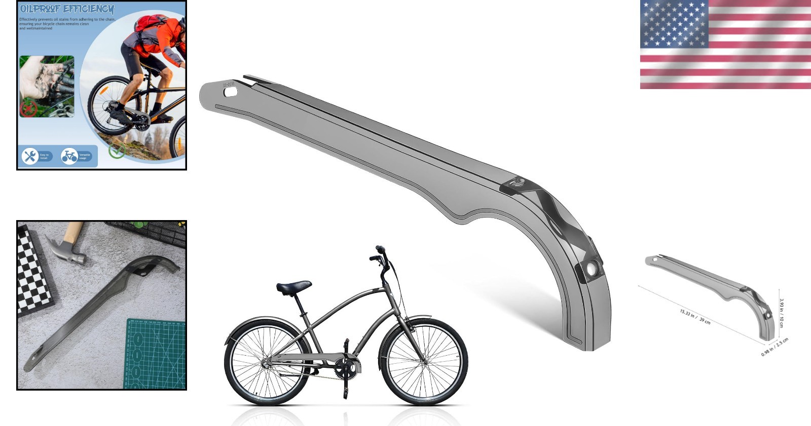 Universal Oil-Proof Bike Chain Cover for Mountain & Road Bicycles – Easy Install