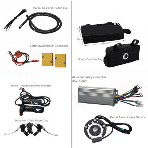26 In 450rpm Electric Bike Conversion Kit For Rear Wheel With Controller