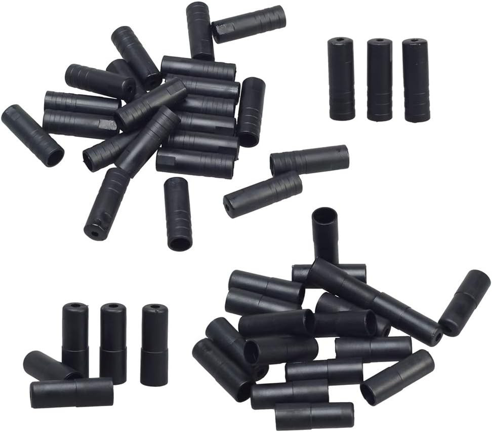 100 Pieces Bike Bicycle Plastic 5Mm Brake Cable Housing Ferrule End Caps and 100