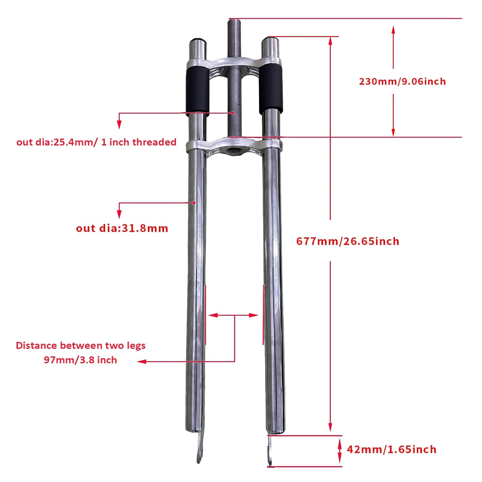 26″ Bicycle Rimset 12G 48 Spokes Aluminum& 26″ Bike Fork 1″ Threaded w/Headset