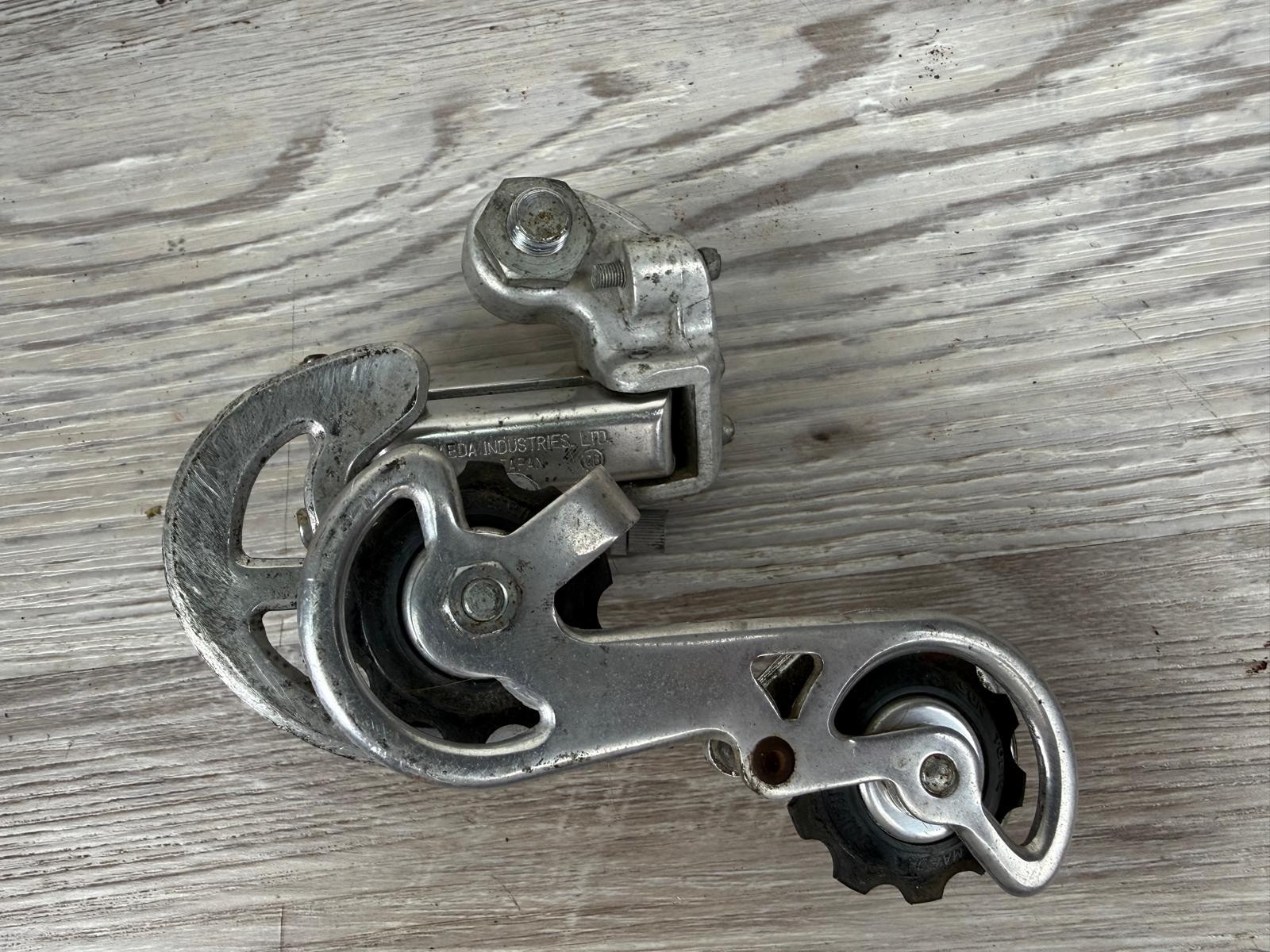 Vintage SunTour V-GT Luxe Rear Derailleur Long Cage Alloy Silver Japan
