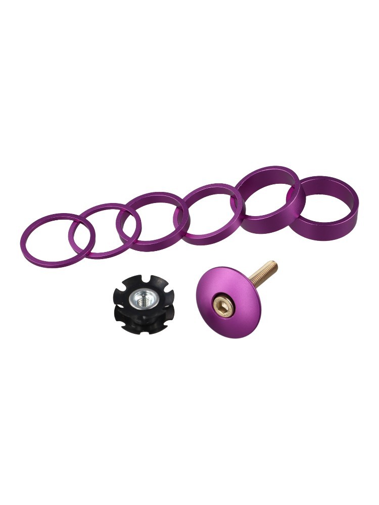 Bike Headset Washer Bicycle Front Fork Stem Spacers Ring Gasket Set Blue Gold