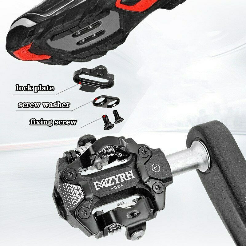 MZYRH 9/16″ Bicycle SPD Self-locking Pedals MTB Bike 3 Sealed Bearing Pedals