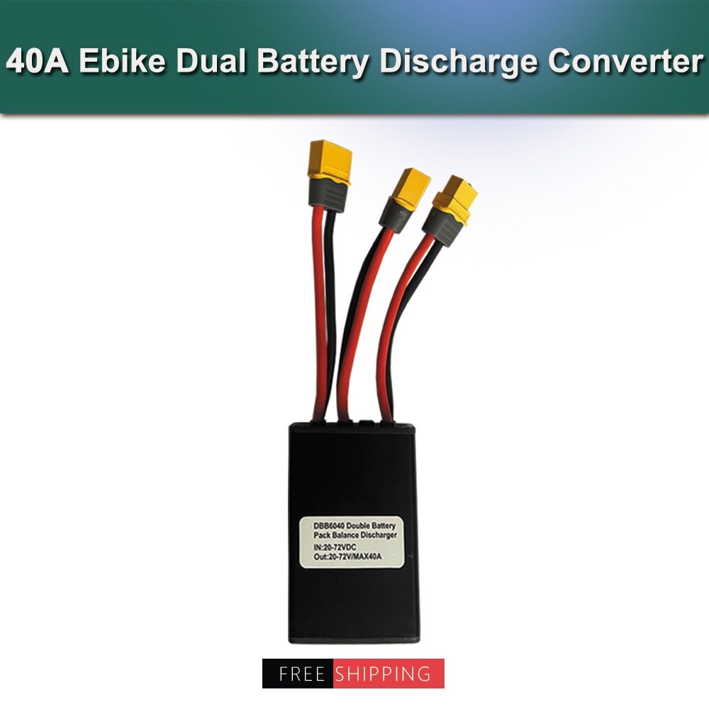 E-bike Discharge Converter Connection Adapter with XT60 Plug 20-72V 20A/30A/40A