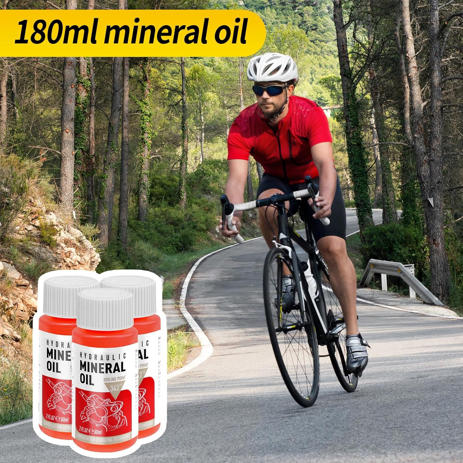 Brake Bleed Kit for Shimano,Tektro, TRP Hydraulic Disc Brakes, with 180 Ml Miner