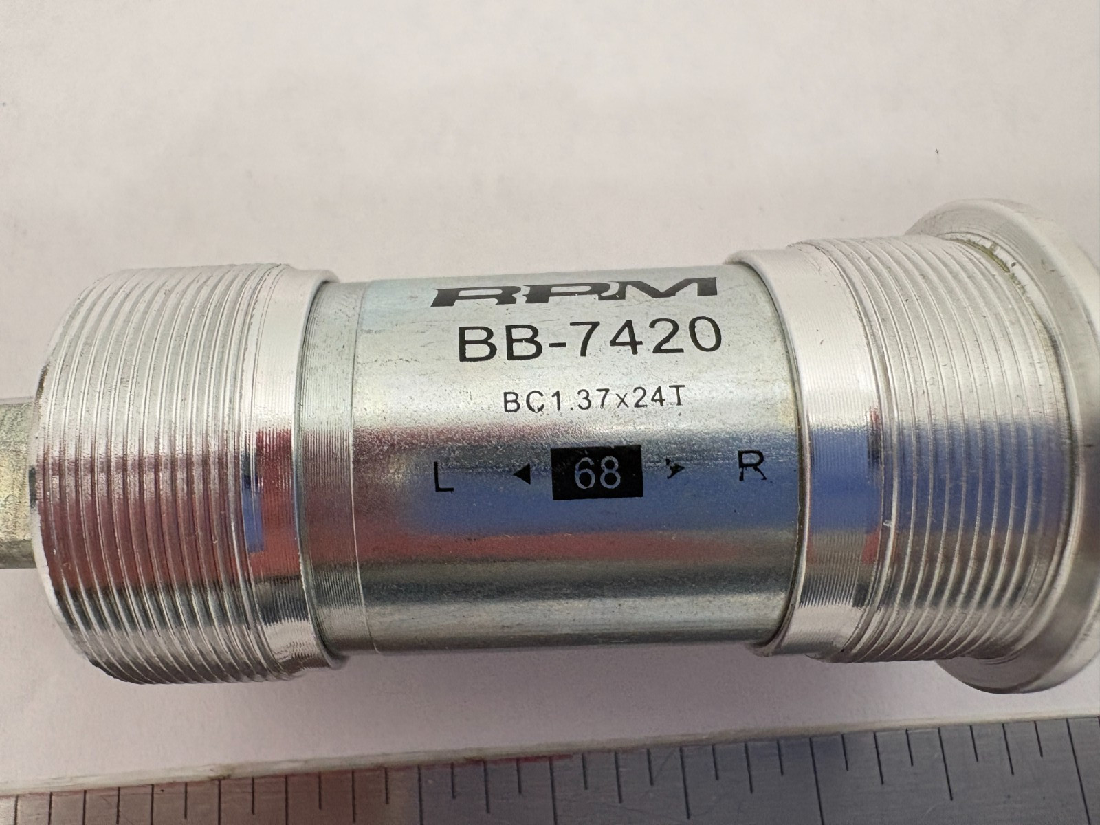 (1) USED RPM Bottom Bracket BB-7420 – 68 BC1.37x24T 68 – READ! (dd)