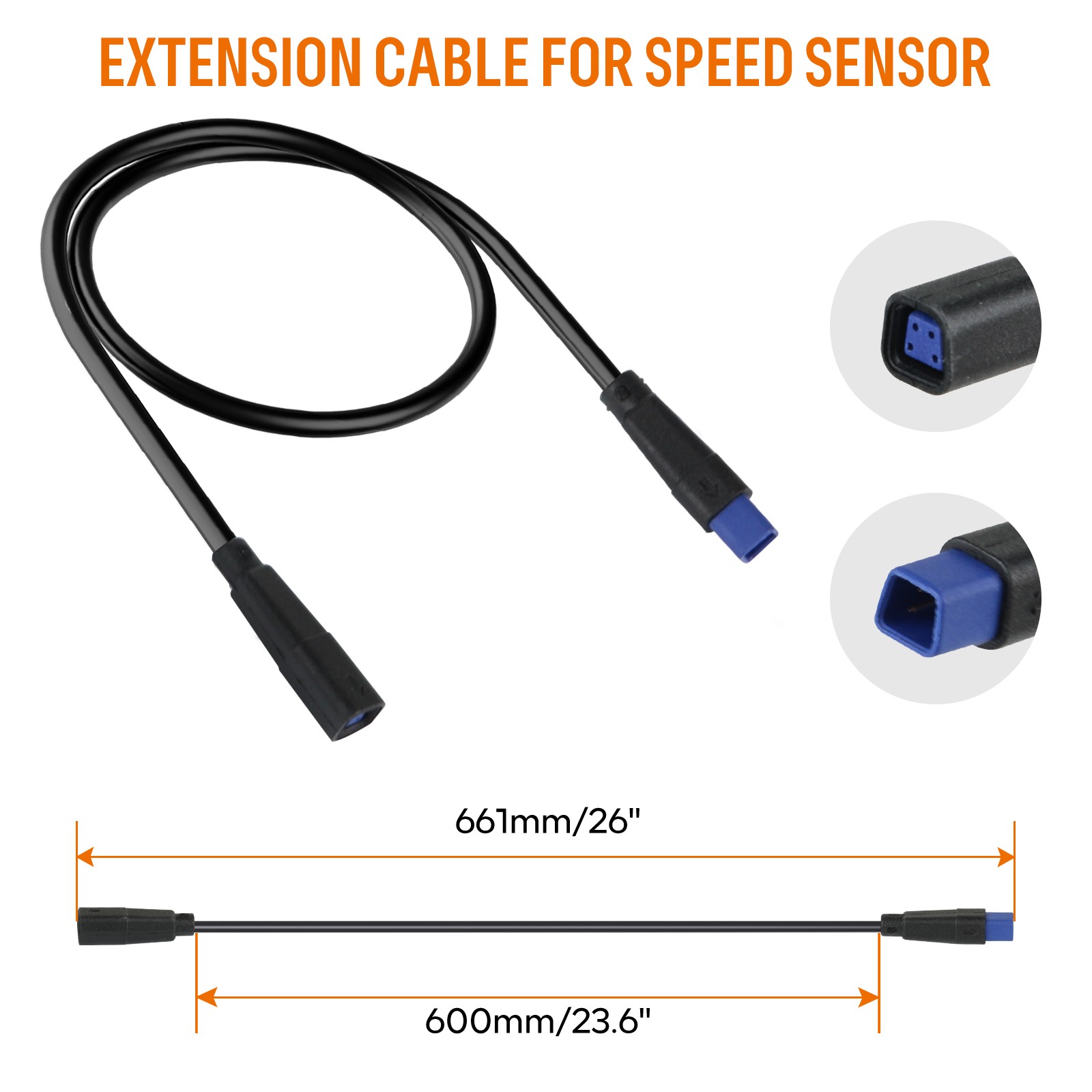 1Pcs 60CM Speed ​​sensor extension cable for Bafang CAN system CANBUS Mid Motor