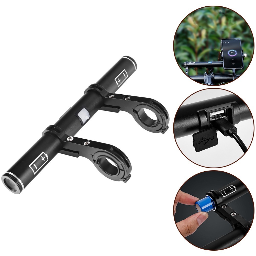 Handlebar Extender with Power Bank 2000mAh Battery Aluminum Alloy Waterproof