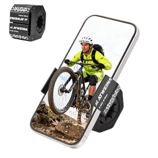 360° Rotate Aluminum Black Bike Handlebar Mount for 4.5-7.1 Phones
