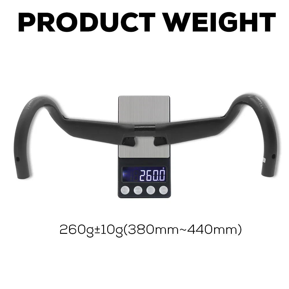 Carbon Fiber Gravel Bike Handlebar 31.8mm Clamp 380mm 400mm 420mm 440mm