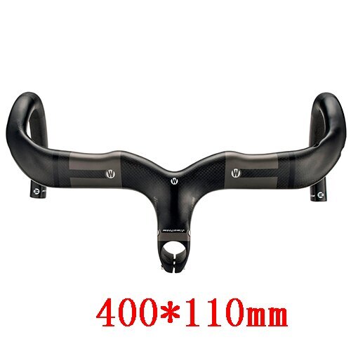400/420/440mm Carbon Road Bike Bent Bar Internal Routing Bicycle Handlebar