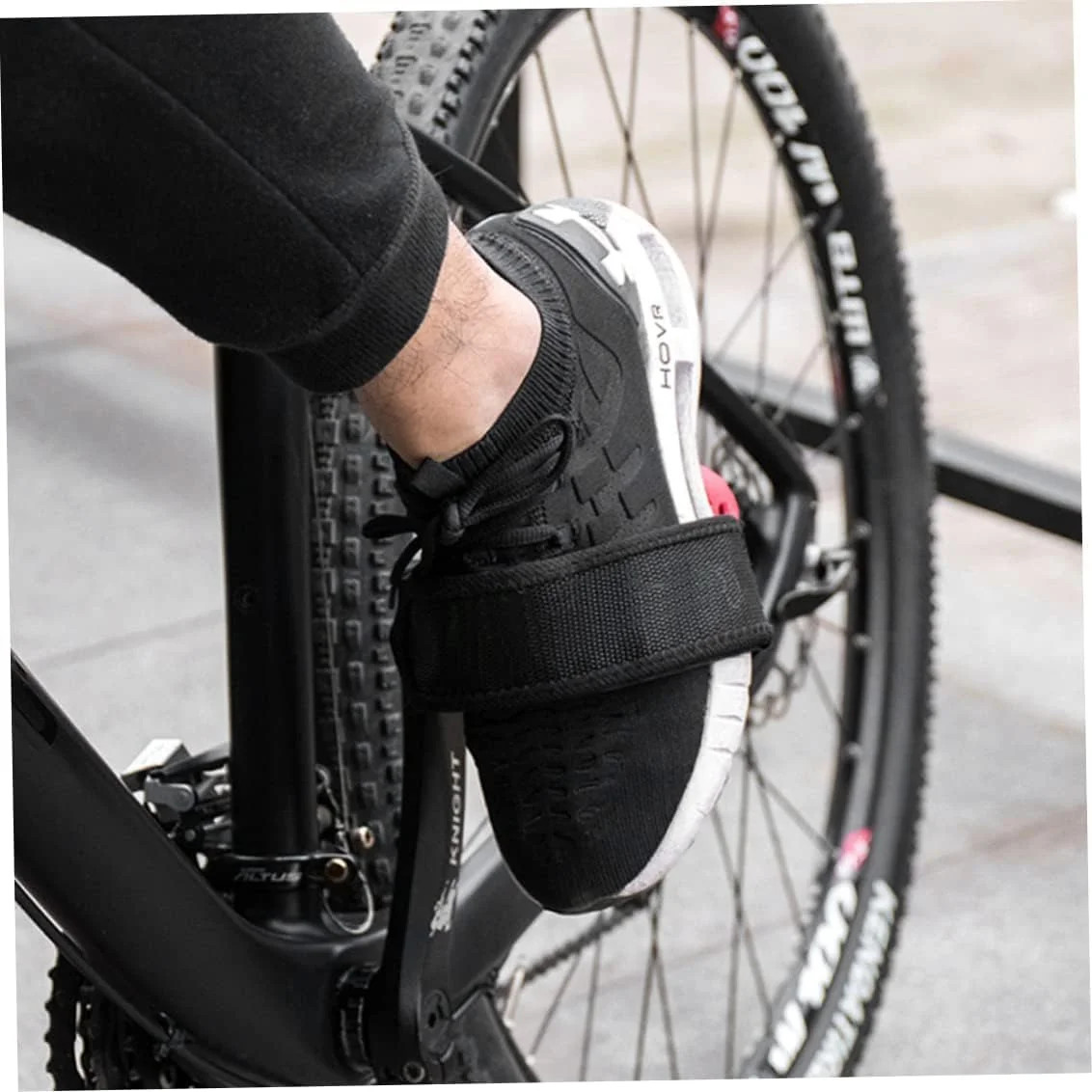 2Pcs Black Beam Strap Pedal Straps Cycling Kids Bike Foot Pedal Straps Toe Clips