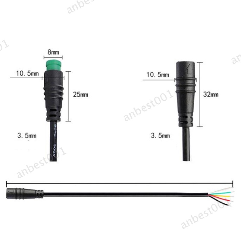 M8 2 3 4 5 6 Pin Sensor male to female connector Cable Electric Waterproof plug
