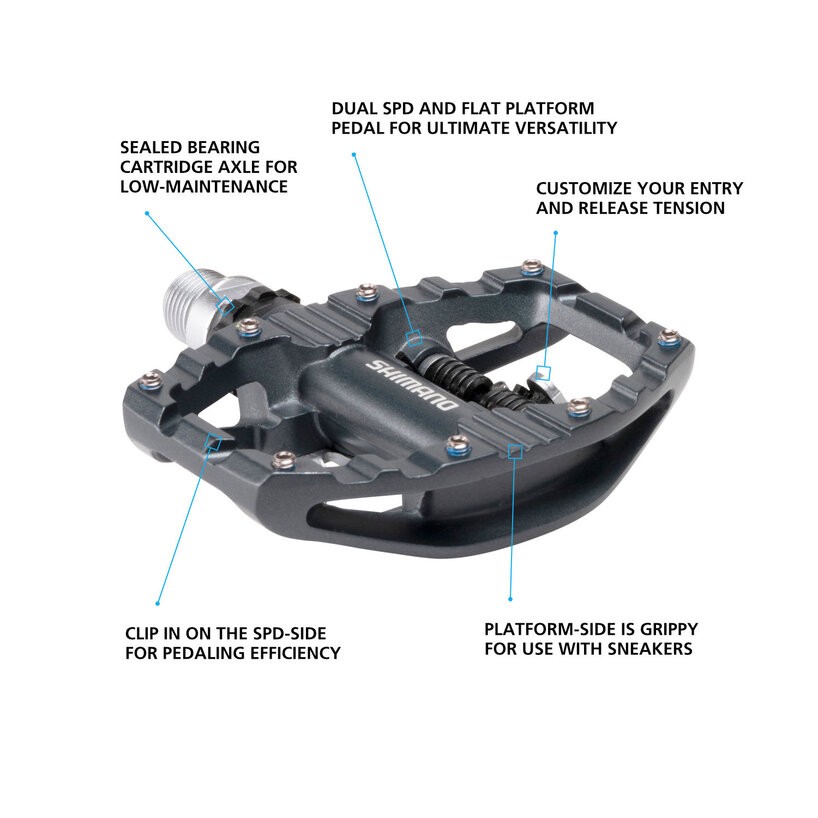 Shimano PD-EH500 SPD Dual Platform Pedals w/ SM-SH56 Cleats Light-Action