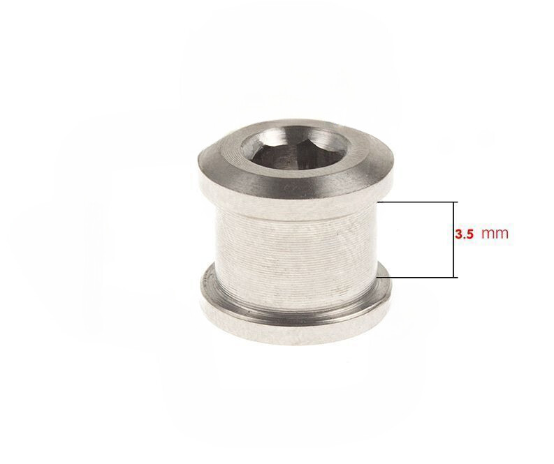 New Titanium Crankset Chainring Bolts M8 Nuts 3.5mm for Fixed Gear Track 5pairs