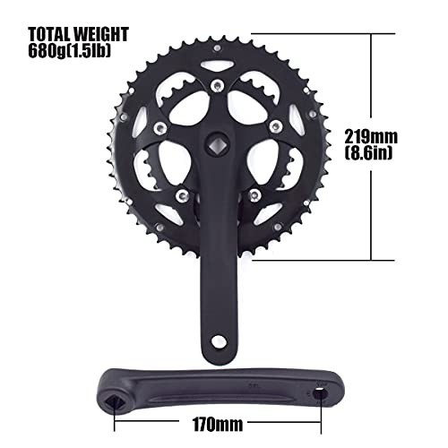 Bicycle Crankset 50/34T 52/42T 110BCD Square Taper for Road Treking Bike 170Mm
