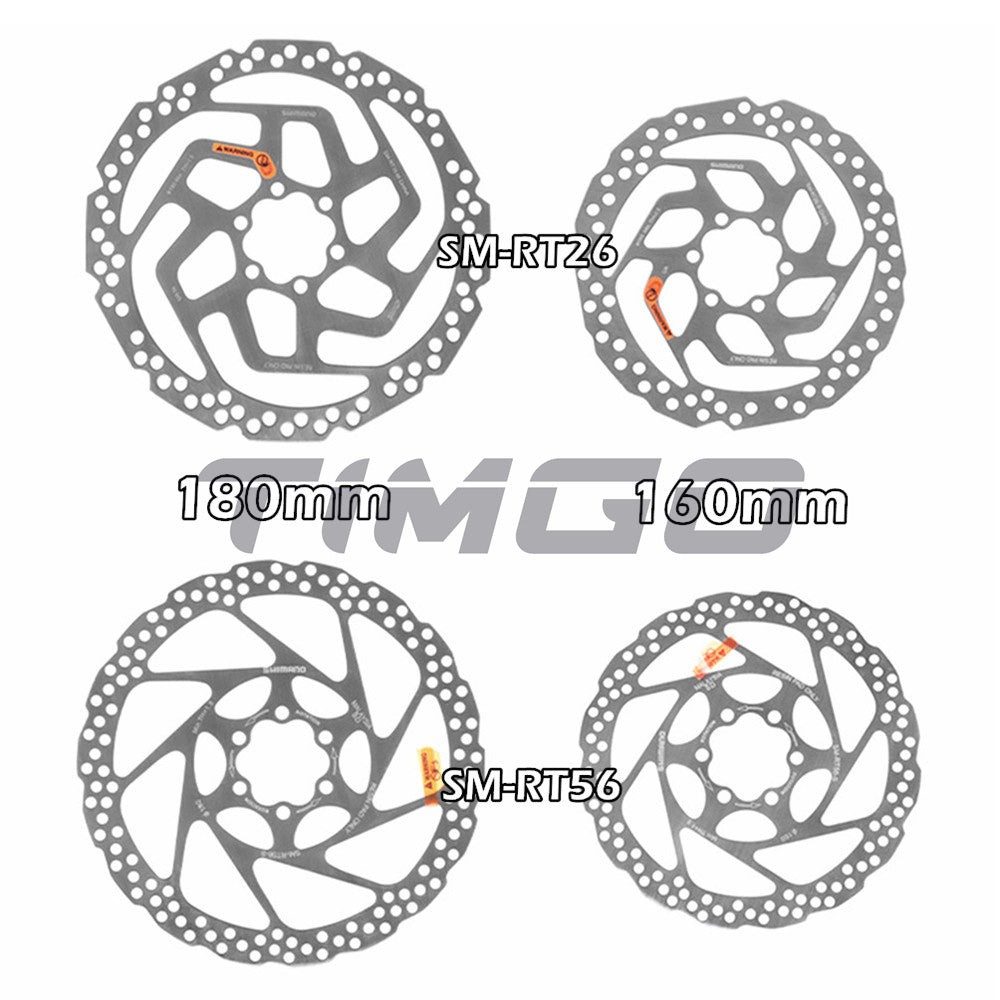Shimano SM-RT26 SM-RT56 Disc Brake Rotor Stainless Steel 6 Bolts 160mm 180mm