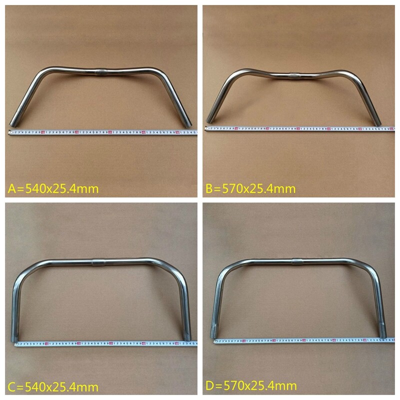 Stainless Steel Bicycle Handlebar Classic Road Cycling Bike Bar 540mm/570mm Home