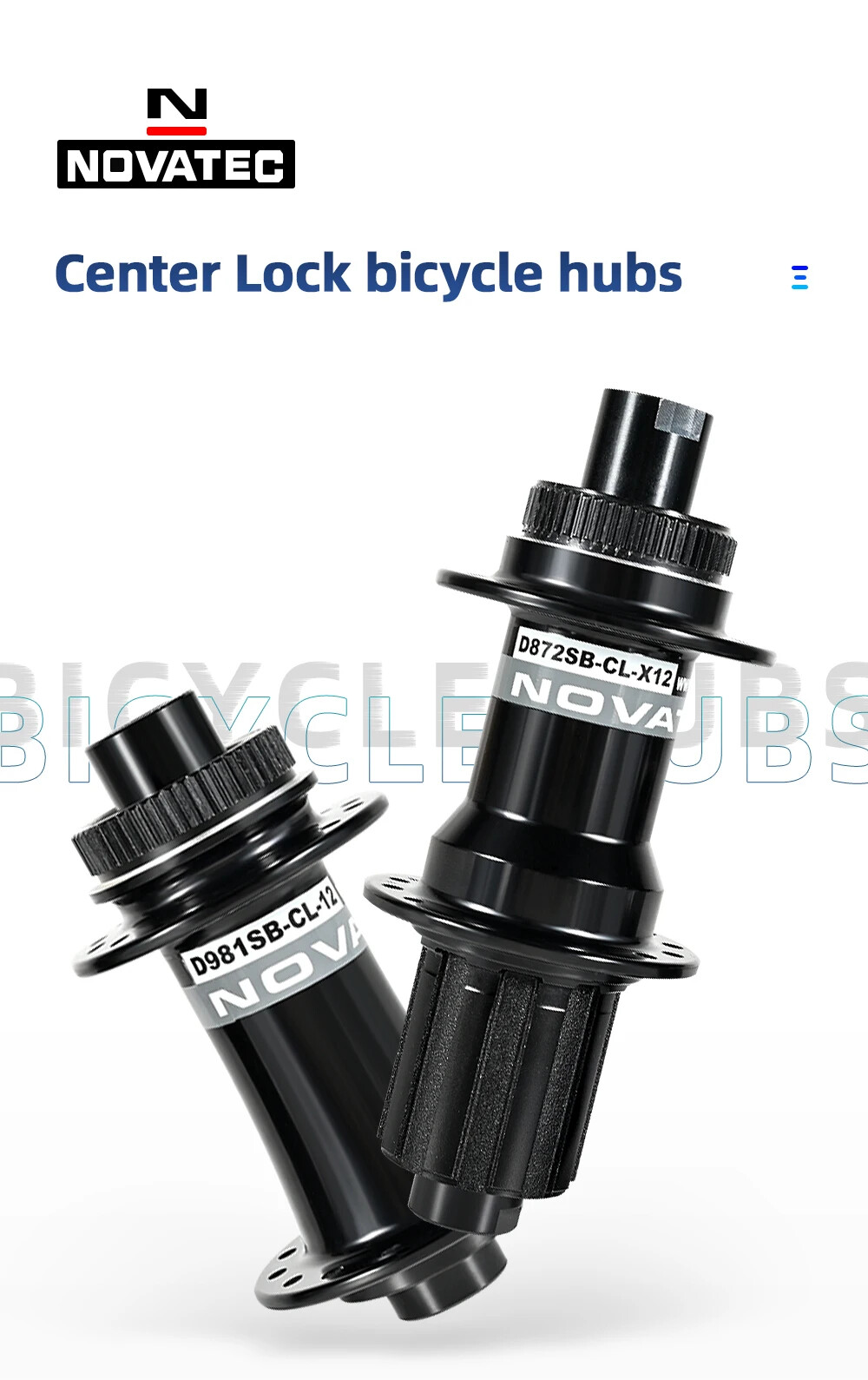 Road Bike Hubs 100x12mm 142x12mm Center Lock Disc Brake 28H 4 Bearing HG 8-11S