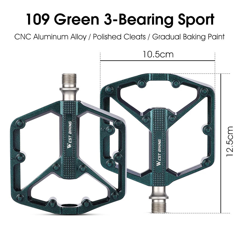 Bicycle Pedals Sealed Bearing Aluminium Alloy Cycling Non-slip MTB Flat Pedals