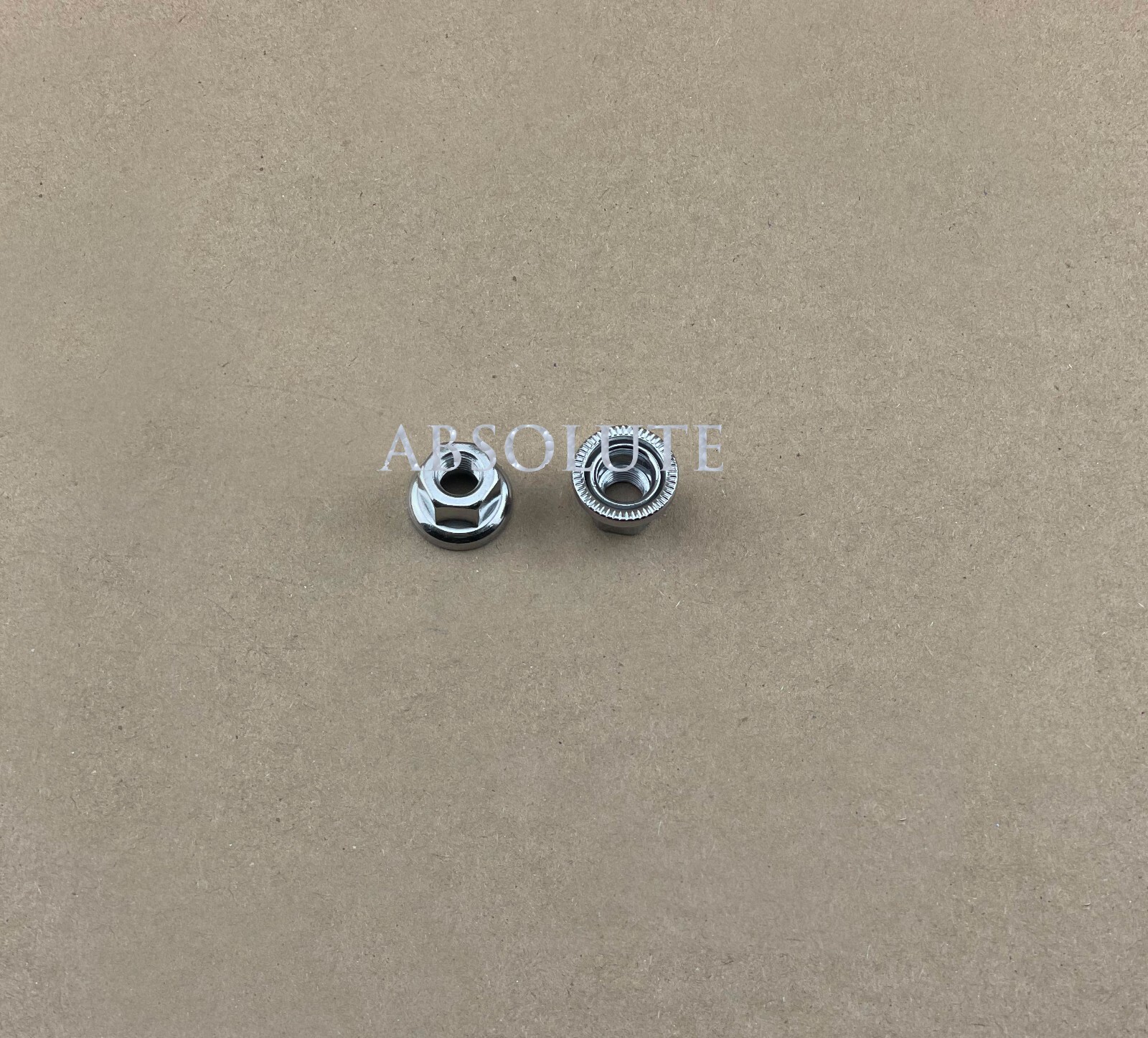Bicycle Bike Hub Axle Nut with Rotating Washer – 3/8″ x 26T – Chrome – Set of 2.