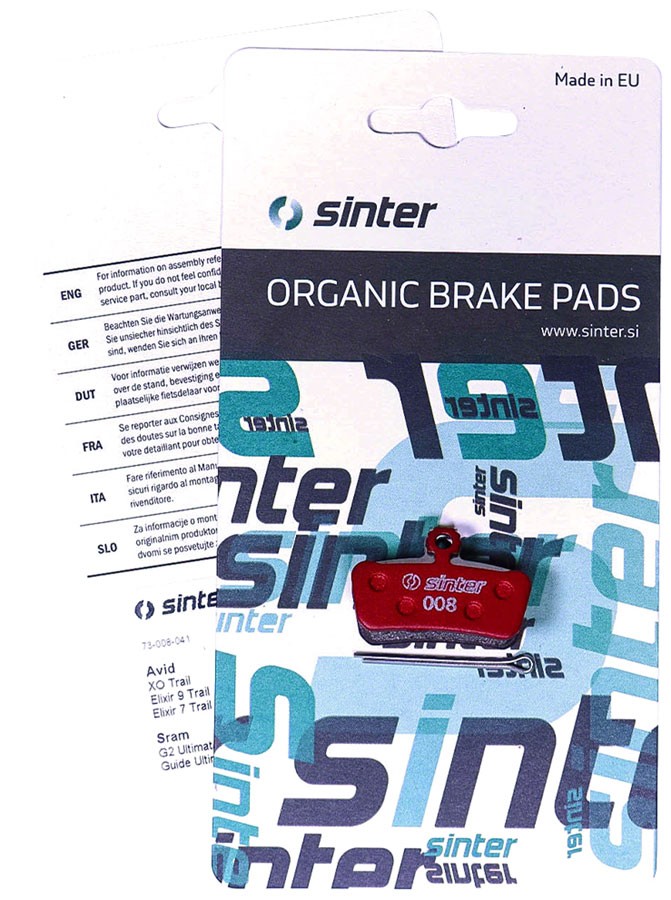 Sinter Red s514 Compound Organic Disc Brake Pads – Avid/SRAM, Sinter Type 008,