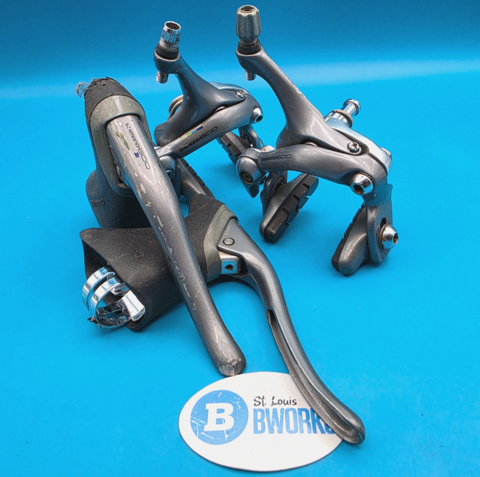 Shimano 600 Tricolor (Ultegra) 6400 Series Caliper Brake Set & Brake Levers f1