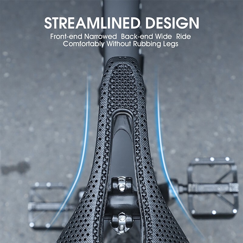 WEST BIKING 3D Printed Saddle Carbon Fiber Nylon Road Bike Hollow Bicycle Saddle