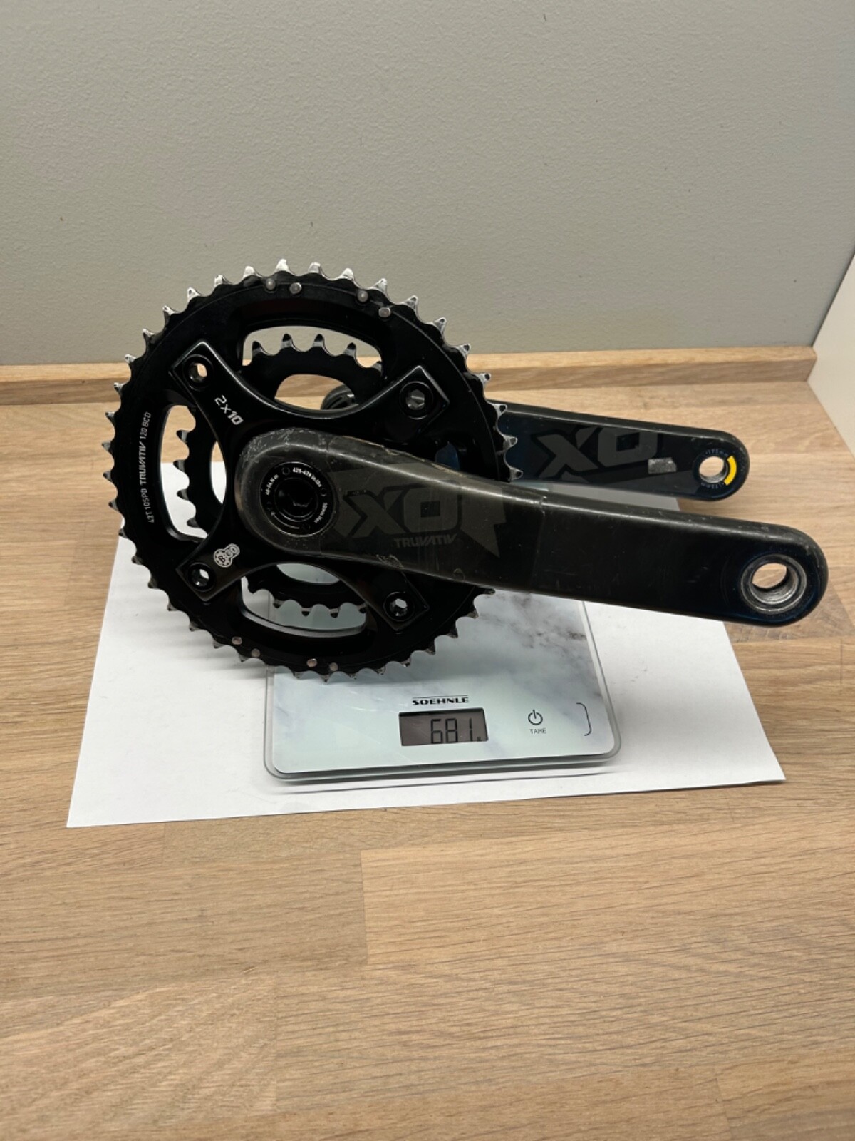 SRAM X0 XO 10s Double Carbon Crankset 175mm 42/28t 2x10s BB30