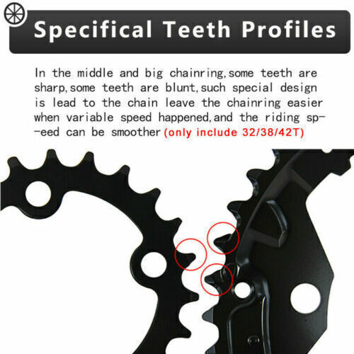 BUCKLOS MTB Bicycle Double Speed 26/38T Chainring Round Chainwheel Mountain Bike