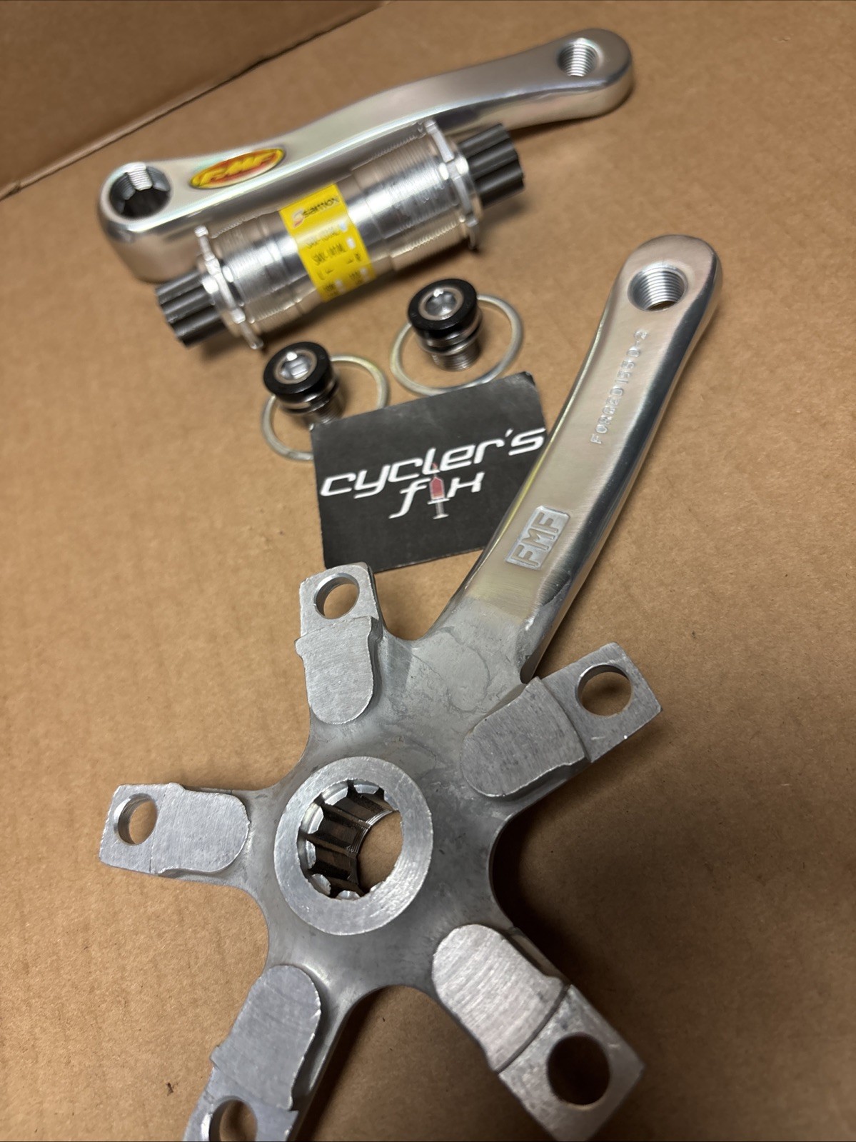 NOS FMF 155mm Pro Stroke Crank Set Isis Spline 110 BCD Mini Bmx Shimano Race w/