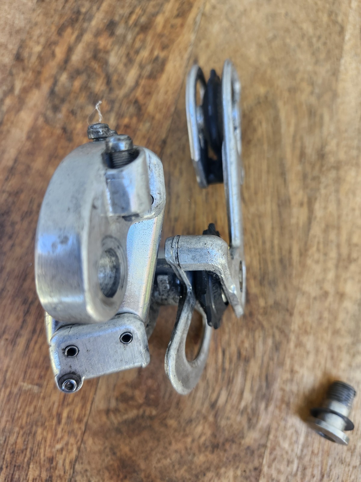 Vintage SunTour V-GT Luxe Rear Derailleur Long Cage Alloy Silver Friction