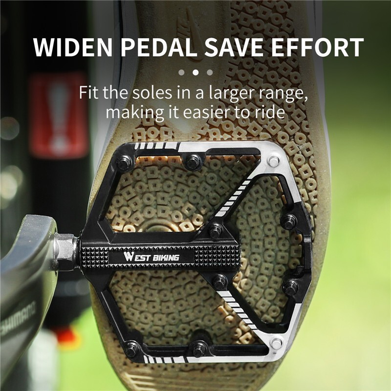 WEST BIKING DU Sealed Bearing 9/16″ Aluminum Alloy Cycling Bike Bicycle Pedals