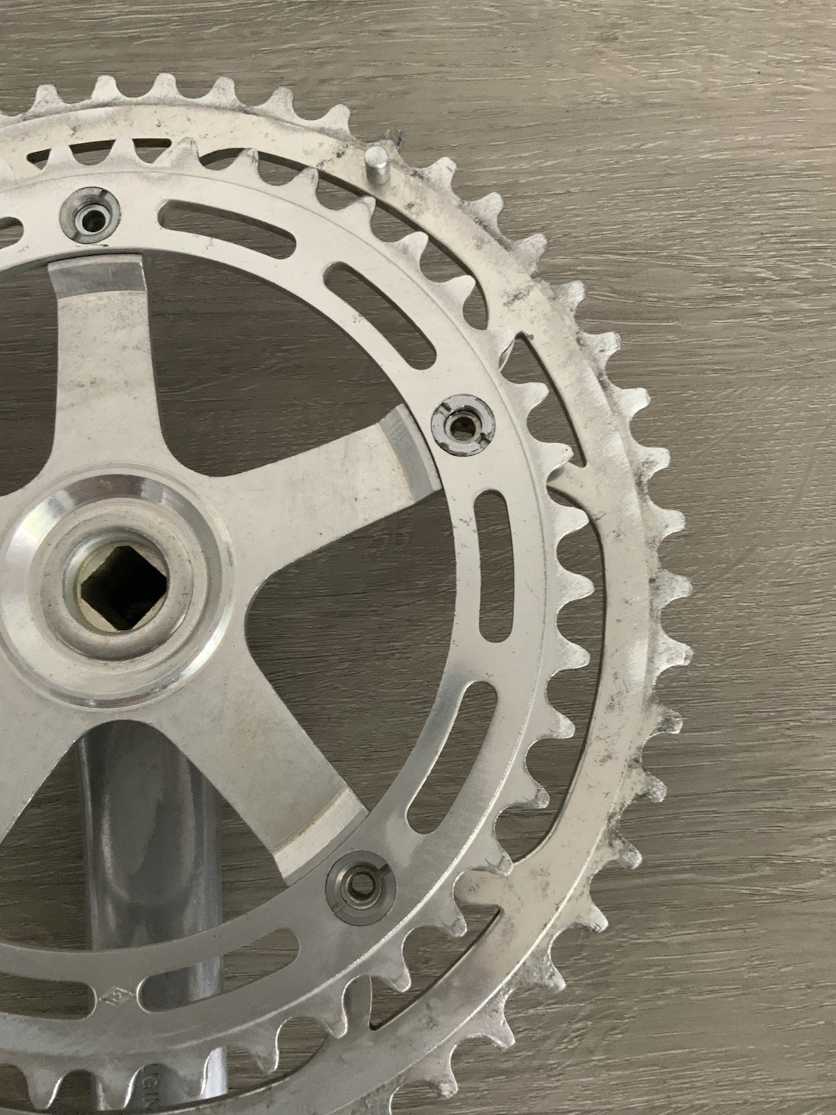 SUGINO AERO MAXY CRANKSET DOUBLE 53-43 TOOTH 170 MM ARMS 6, 7, OR 8 SPEED