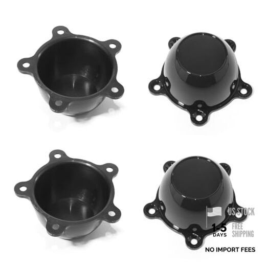 Spacing Wheel Rim Center Caps Wheel Center Cap 5 Dog Ear 1.96″ Glossy Black