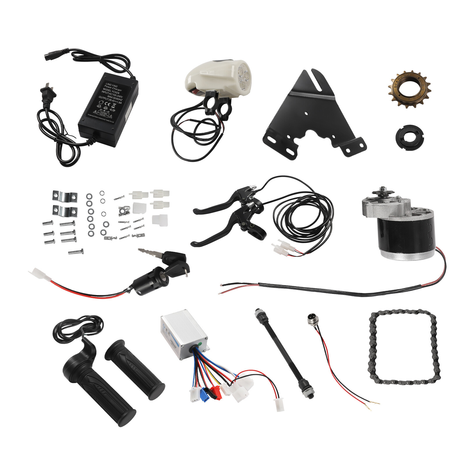 24V 250W Electric Bicycle Conversion Kit E-Bike Cycling Brush Motor & Controller